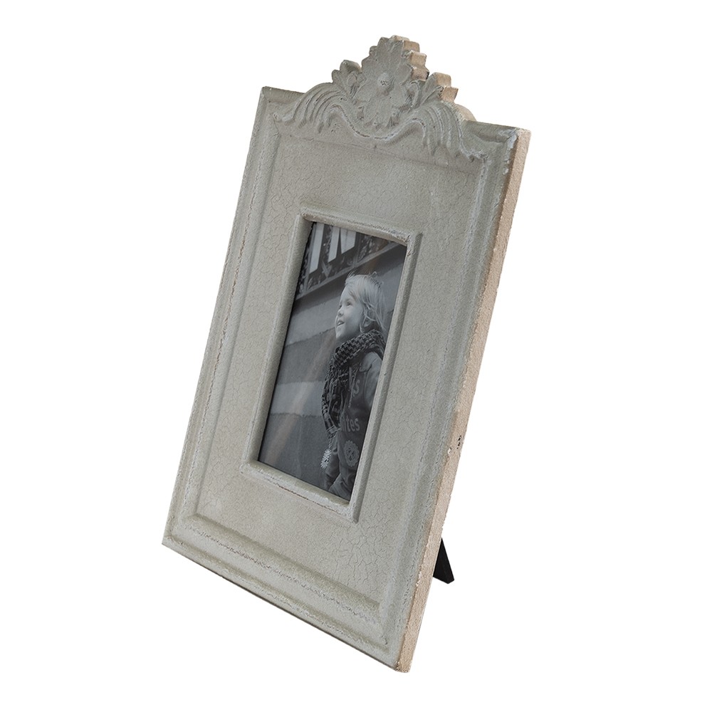 Krémový antik fotorámeček s popraskanou strukturou - 27*2*36 cm / 13*17 cm Clayre & Eef Krémový antik fotorámeček s popraskanou strukturou - 27*2*36 cm / 13*17 cm Clayre & Eef