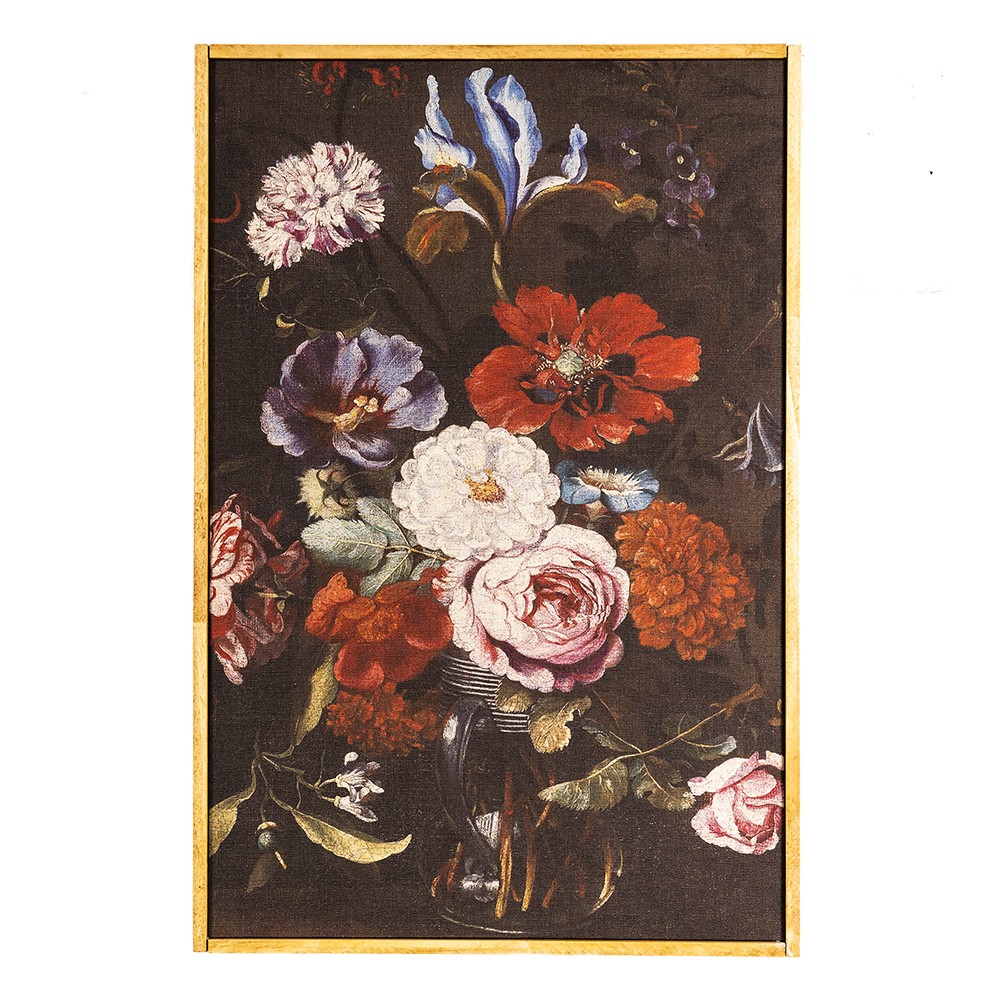 Vintage obraz květiny v dřevěném rámu - 40*3*60 cm Clayre & Eef Vintage obraz květiny v dřevěném rámu - 40*3*60 cm Clayre & Eef
