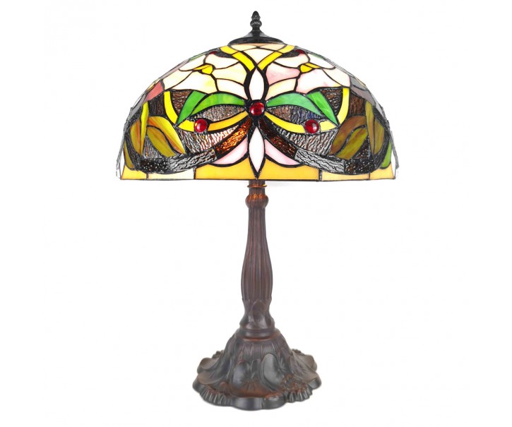 Stolní lampa Tiffany Cream Fayme - 41*58 cm E27/max 2*40W Clayre & Eef