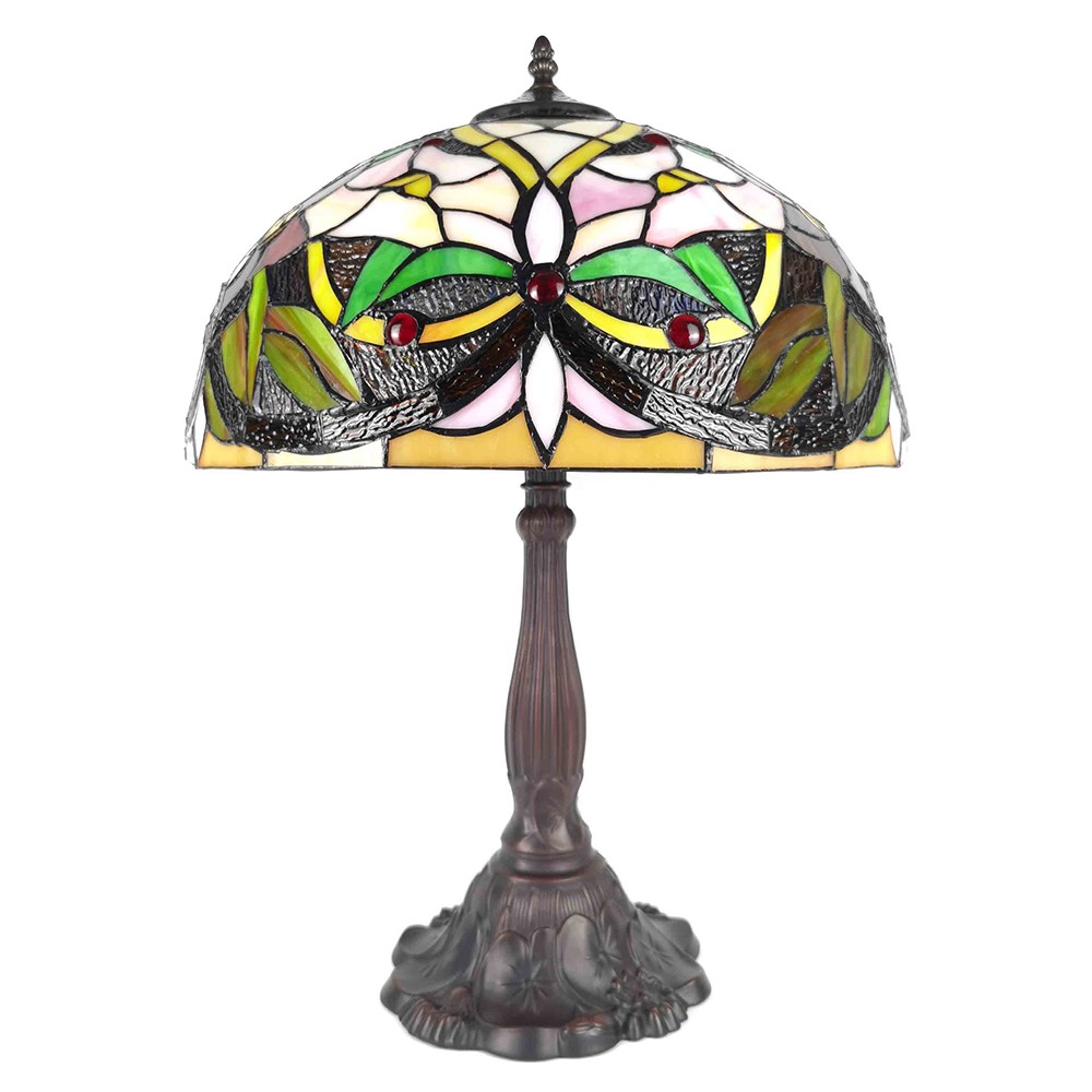 Stolní lampa Tiffany Cream Fayme - 41*58 cm E27/max 2*40W Clayre & Eef Stolní lampa Tiffany Cream Fayme - 41*58 cm E27/max 2*40W Clayre & Eef
