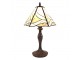 Béžová stolní lampa Tiffany Rio - Ø 31*43 cm E27/max 1*40W Clayre & Eef