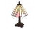 Béžovo-růžová stolní lampa Tiffany Tasia - Ø 20*34 cm E14/max 1*25W Clayre & Eef