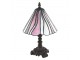 Béžovo-růžová stolní lampa Tiffany Tasia - Ø 20*34 cm E14/max 1*25W Clayre & Eef