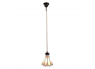 Závěsná lampa Tiffany Folwia pink - Ø 15*115 cm E14/max 1*25W