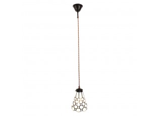 Závěsná Tiffany lampa kamínky TransparentEye - Ø 15*115 cm E14/max 1*25W