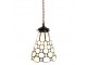 Závěsná Tiffany lampa kamínky TransparentEye - Ø 15*115 cm E14/max 1*25W Clayre & Eef