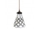 Závěsná Tiffany lampa kamínky TransparentEye - Ø 15*115 cm E14/max 1*25W Clayre & Eef