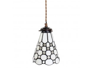 Závěsná Tiffany lampa kamínky TransparentEye - Ø 15*115 cm E14/max 1*25W