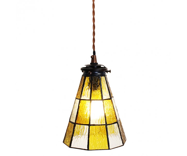 Závěsná Tiffany lampa Chessboa - Ø 15*115 cm E14/max 1*25W Clayre & Eef