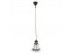 Stropní Tiffany lampa hnědé pruhy BrownLine - Ø 15*115 cm E14/max 1*25W Clayre & Eef