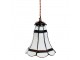 Stropní Tiffany lampa hnědé pruhy BrownLine - Ø 15*115 cm E14/max 1*25W Clayre & Eef