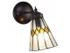 Nástěnná Tiffany lampa žluté detaily YelloRhom - 17*12*23 cm E14/max 1*40W Clayre & Eef