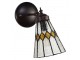 Nástěnná Tiffany lampa žluté detaily YelloRhom - 17*12*23 cm E14/max 1*40W Clayre & Eef