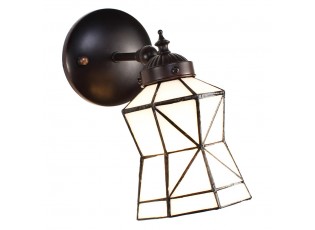 Bílá nástěnná tiffany lampa Joanne - 17*12*23 cm E14/max 1*40W