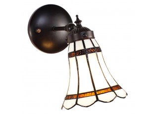 Nástěnná lampa Tiffany s bílým stínidlem BrownLine - 17*12*23 cm E14/max 1*40W
