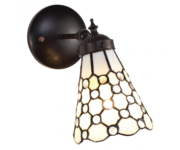 Nástěnná Tiffany lampa kamínky TransparentEye - 17*12*23 cm E14/max 1*40W Clayre & Eef