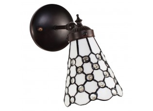 Nástěnná Tiffany lampa kamínky TransparentEye - 17*12*23 cm E14/max 1*40W