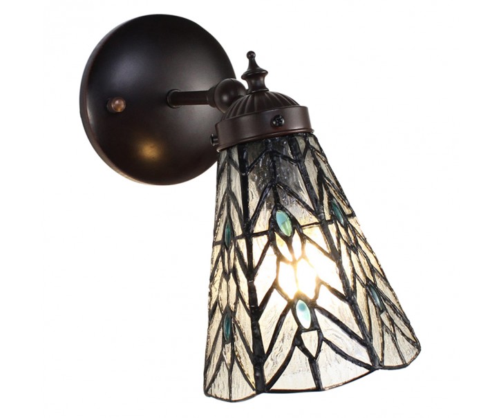 Nástěnná lampa Tiffany Venne grey - 17*12*23 cm E14/max 1*40W Clayre & Eef
