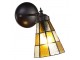 Závěsná Tiffany lampa se žlutými obdélníky Chessboa - 17*12*23 cm E14/max 1*40W Clayre & Eef