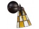 Závěsná Tiffany lampa se žlutými obdélníky Chessboa - 17*12*23 cm E14/max 1*40W Clayre & Eef