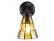 Závěsná Tiffany lampa se žlutými obdélníky Chessboa - 17*12*23 cm E14/max 1*40W Clayre & Eef