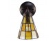 Závěsná Tiffany lampa se žlutými obdélníky Chessboa - 17*12*23 cm E14/max 1*40W Clayre & Eef