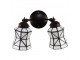 Nástěnná lampa Tiffany s bílými stínidly Joanne - 30*23*23 cm E14/max 2*25W Clayre & Eef
