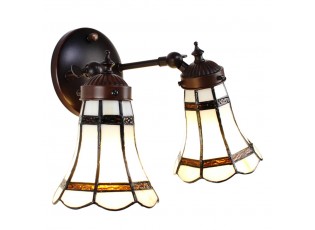 Nástěnná lampa Tiffany s bílými stínidly BrownLine - 30*23*23 cm E14/max 2*25W