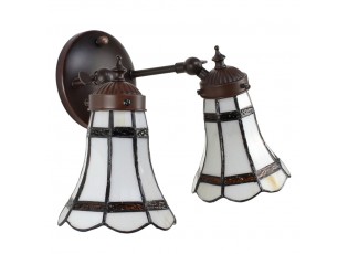 Nástěnná lampa Tiffany s bílými stínidly BrownLine - 30*23*23 cm E14/max 2*25W