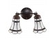 Nástěnná lampa Tiffany s bílými stínidly Ponnie - 30*23*23 cm E14/max 2*25W Clayre & Eef