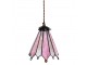 Závěsná lampa Tiffany Flowerbell pink - 18*15*115 cm E14/max 1*25W Clayre & Eef