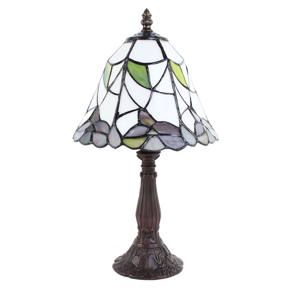 Stolní lampa Tiffany se zdobenou nohou Pinia - Ø 20*34 cm E14/max 1*25W Clayre & Eef Stolní lampa Tiffany se zdobenou nohou Pinia - Ø 20*34 cm E14/max 1*25W Clayre & Eef