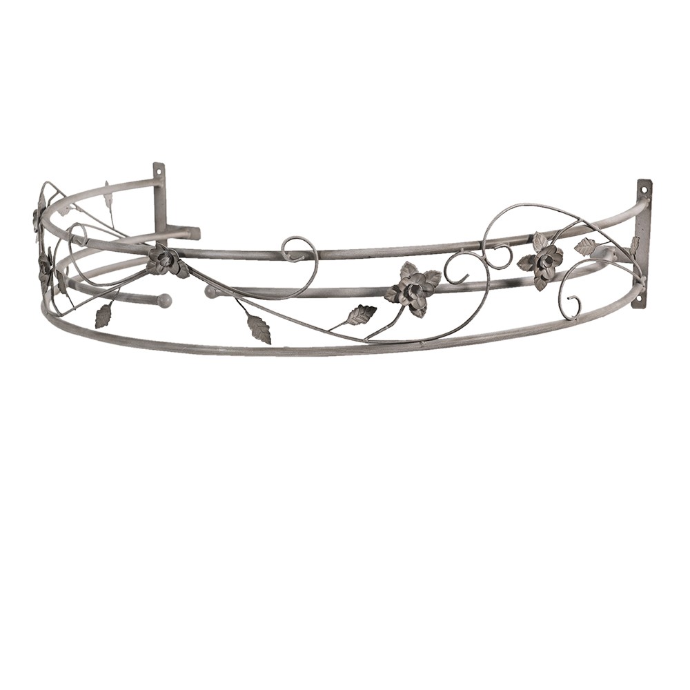 Šedý antik baldachýn s květy Flower - 68*46*12 cm Clayre & Eef Šedý antik baldachýn s květy Flower - 68*46*12 cm Clayre & Eef