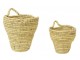 2 ks pletených přírodních košíků s uchy Lionny - Ø18*17/ Ø13*13cm Light & Living