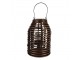 Hnědá dřevěná závěsná lucerna Bamboo - Ø 22*32 cm Clayre & Eef