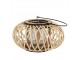 Přírodní dřevěná lucerna Bamboo - Ø 23*12 cm Clayre & Eef