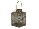 Zlatá antik kovová lucerna s ornamenty - 23*23*32 cm Clayre & Eef