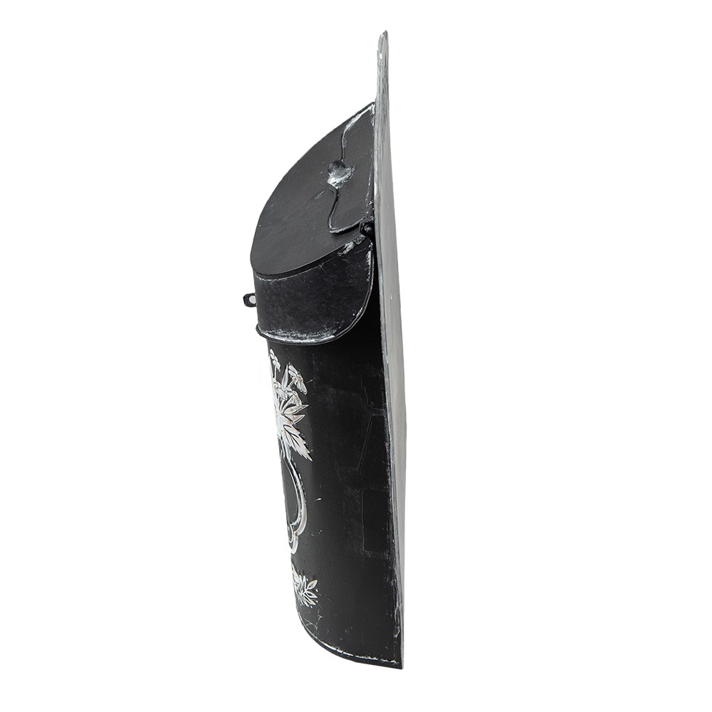 Černá antik poštovní schránka s květy Country Courier - 26*10*35 cm Clayre & Eef Černá antik poštovní schránka s květy Country Courier - 26*10*35 cm Clayre & Eef
