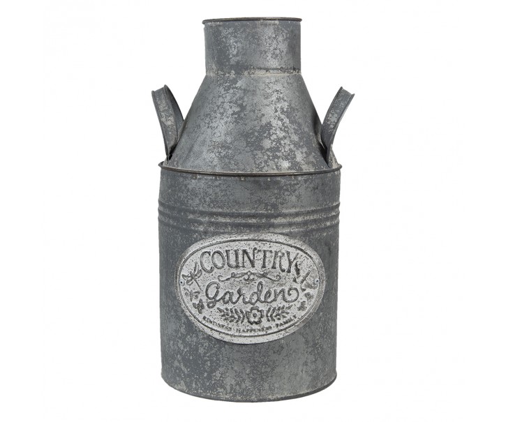 Dekorační plechová konev na mléko Country Garden - Ø17*36 cm Clayre & Eef
