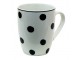 Porcelánový hrnek s černými puntíky Black Dot - 350 ml Clayre & Eef