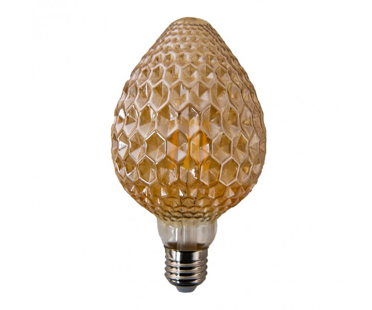 LED designová žárovka béžová - 9 cm / E27/4W Clayre & Eef