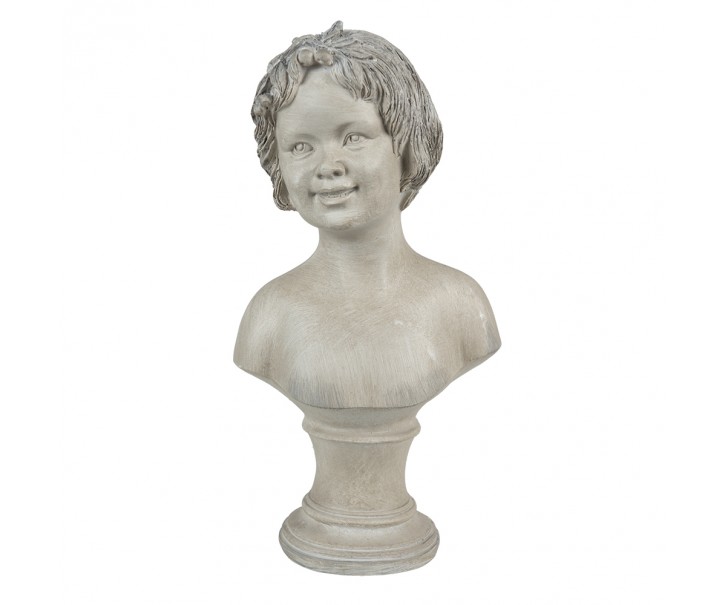 Béžová dekorační bysta ženy - 14*9*27 cm Clayre & Eef