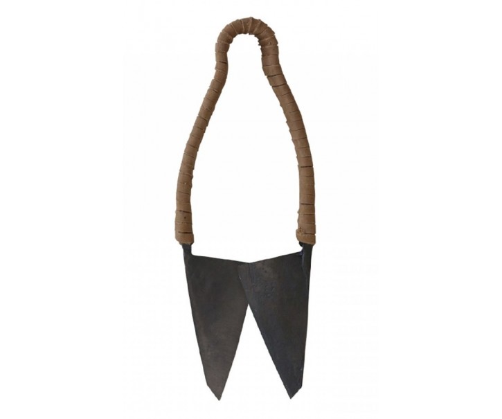 Dekorační retro nůžky omotané kůží - 6*23cm Chic Antique