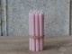 Růžová úzká svíčka Taper powder - Ø 1,2 *13cm / 2.5h Chic Antique