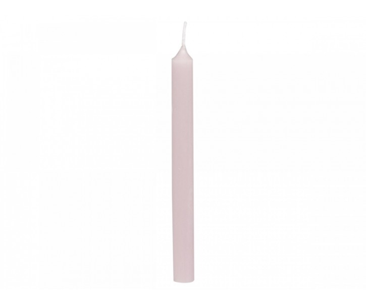 Růžová úzká svíčka Taper powder - Ø 1,2 *13cm / 2.5h Chic Antique