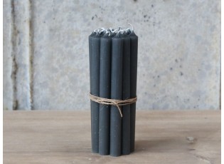 Granitová úzká svíčka Taper coal - Ø 1,2 *13cm / 2.5h