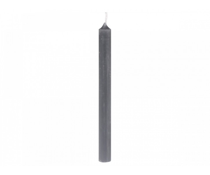 Granitová úzká svíčka Taper coal - Ø 1,2 *13cm / 2.5h Chic Antique