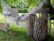 Béžová režná bavlněná hamaka se střapci Hammock - 150*245 cm Chic Antique