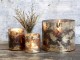 Mocca antik skleněný svícen na čajovou svíčku Grindi - Ø 10*12 cm Chic Antique