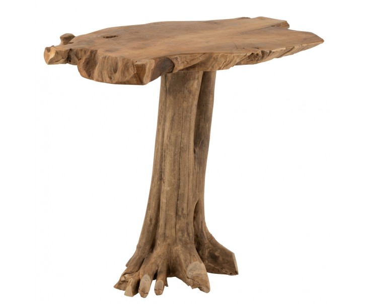 Přírodní odkládací stůl z teakového dřeva na kmeni Root teak - 107*78*105cm J-Line by Jolipa